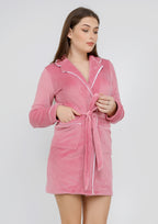 Robe courte à ceinture heidi à doublure des deux faces couleur cachemire