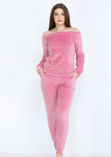 Load image into Gallery viewer, Plain cashmere Heidi pajamas with lining on both sides and bare shoulders