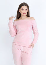 Load image into Gallery viewer, Plain light pink Heidi pajamas with lining on both sides and bare shoulders