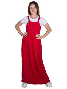فستان سالوبت من القطن الخالص احمر - pumpkinU