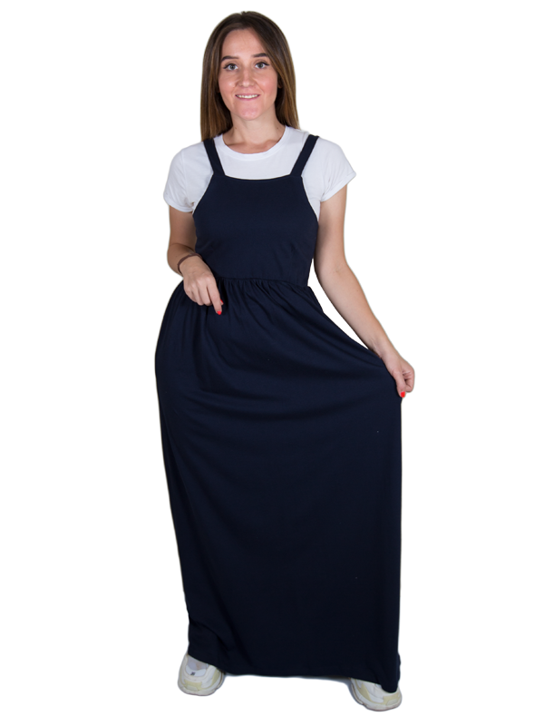 فستان سالوبت من القطن الخالص كحلى - pumpkinU