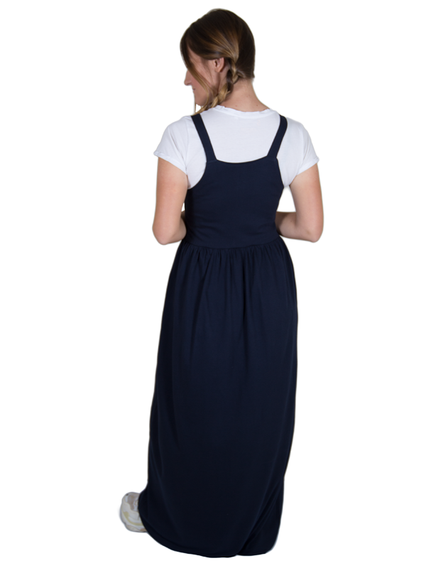 فستان سالوبت من القطن الخالص كحلى - pumpkinU