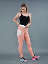 Load image into Gallery viewer, Salmon polyester leggings