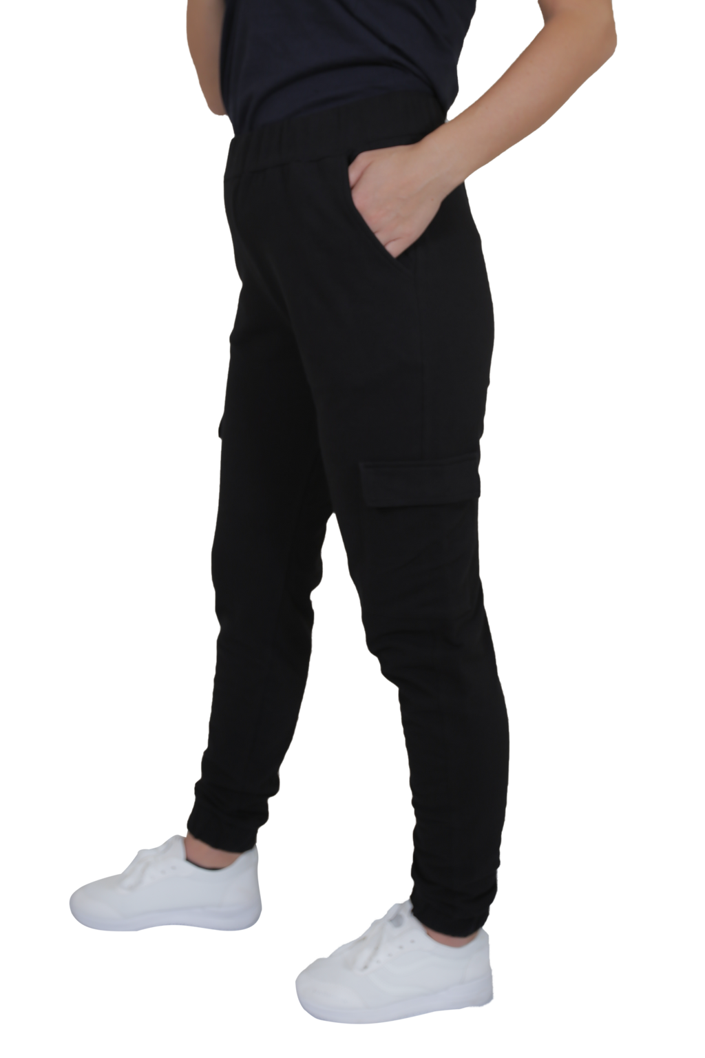 بنطلون باجى قطن اسود - pumpkinU