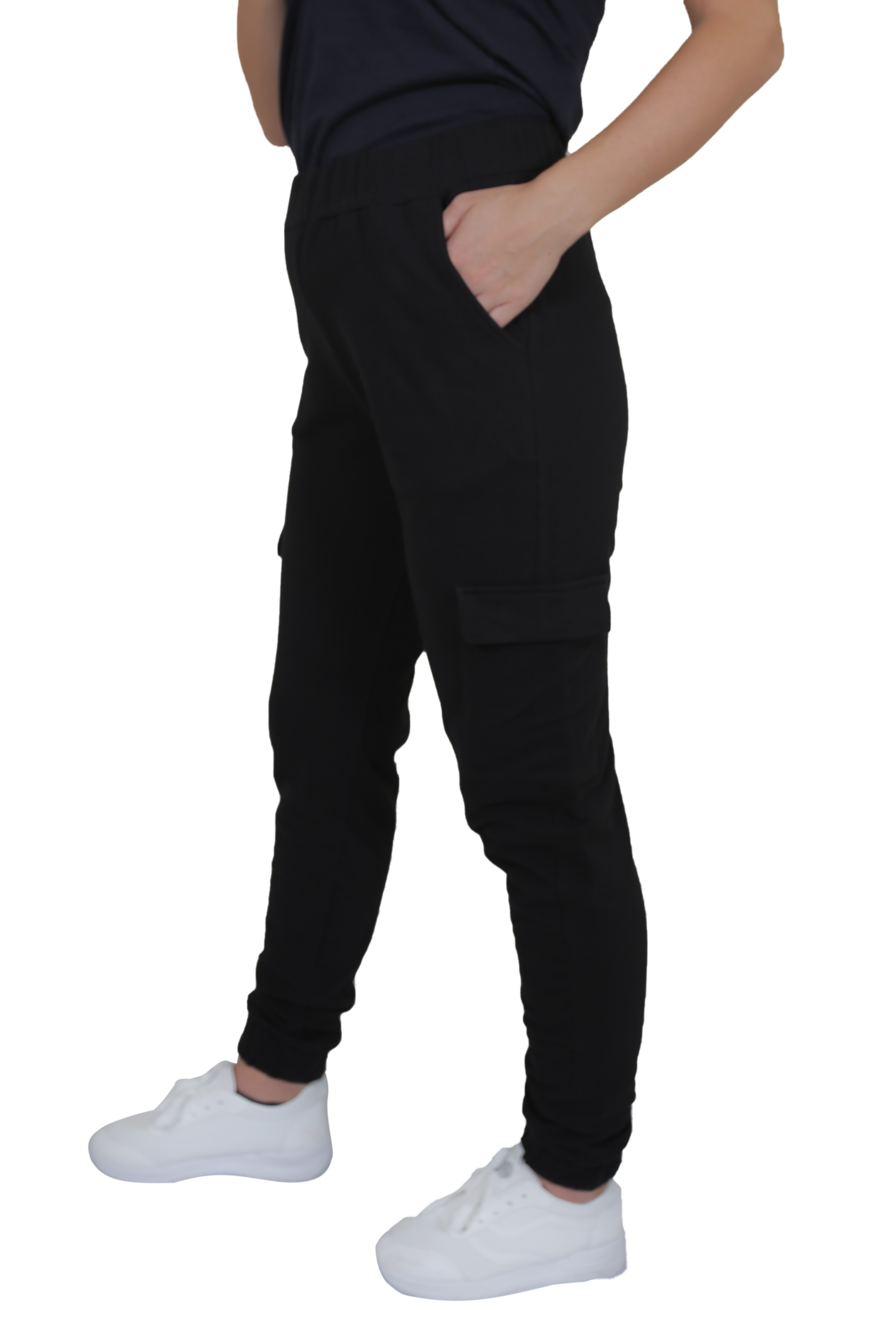 بنطلون باجى قطن اسود - pumpkinU