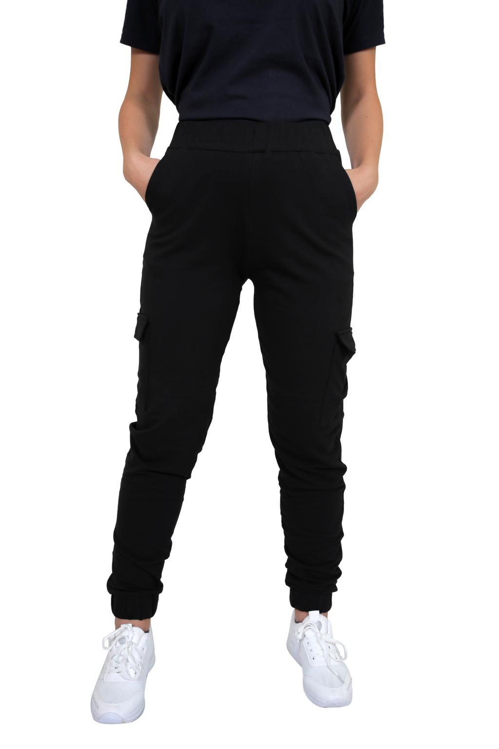 بنطلون باجى قطن اسود - pumpkinU