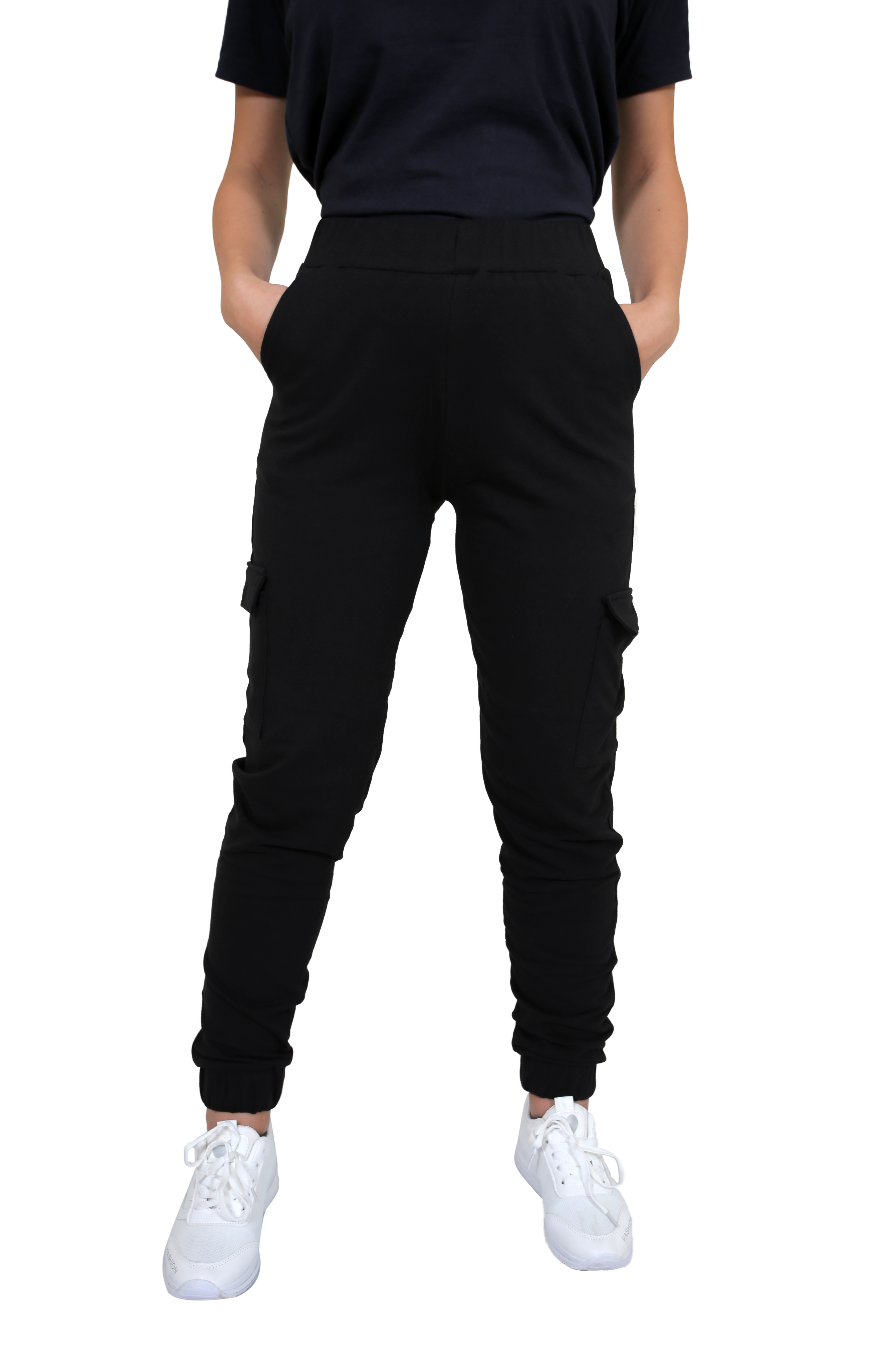 بنطلون باجى قطن اسود - pumpkinU