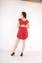 حمل الصورة داخل معرض الصور, فستان جليتر قصير أحمر