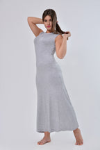 Natural viscose dress, basic Chanel