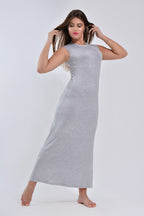 Natural viscose dress, basic Chanel